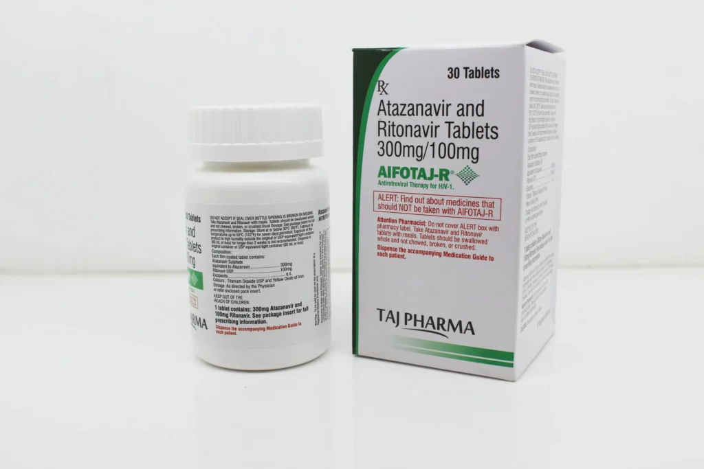 Atazanavir 300mg and Ritonavir 100mg Tablets Manufacturer Supplier India