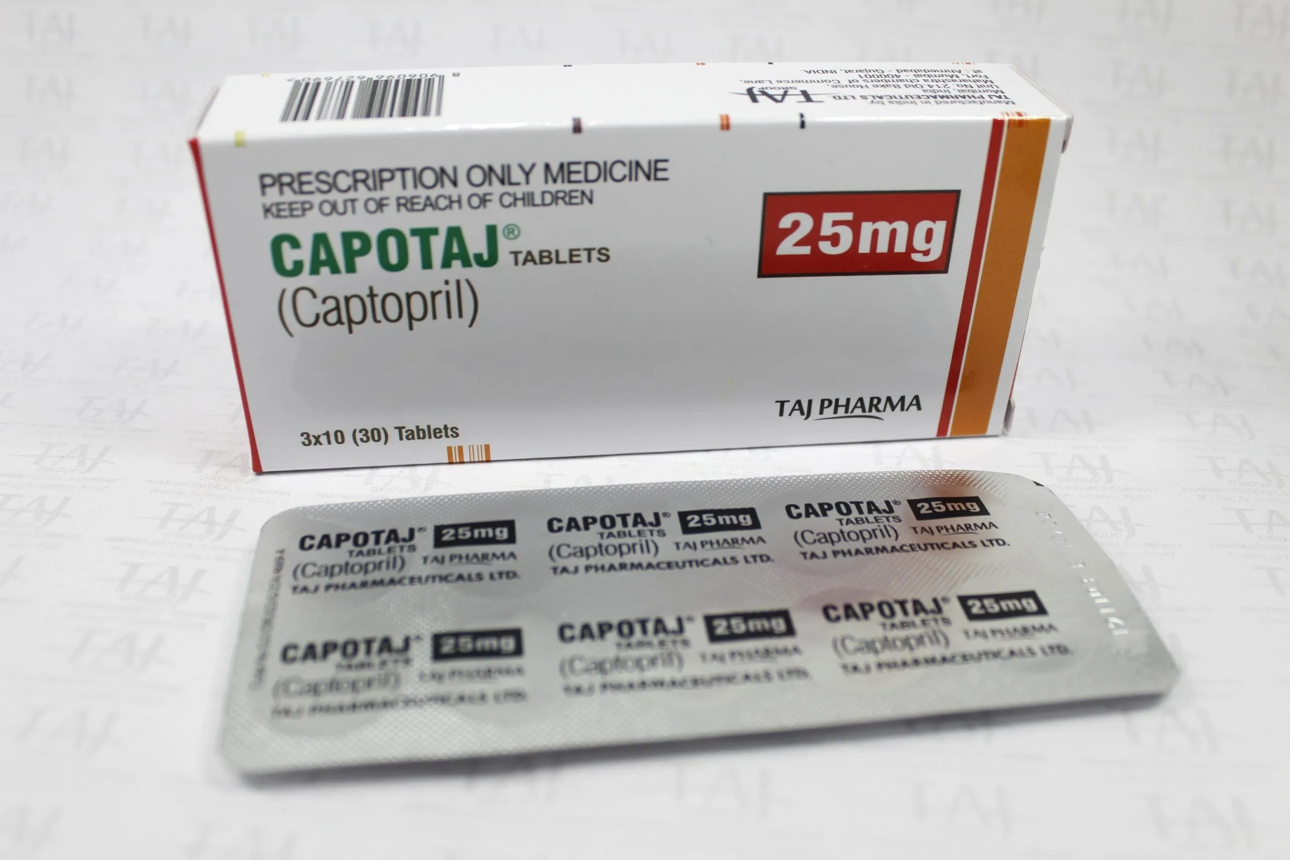 Captopril Tablets 25mg CAPTOTAJ Taj Pharma