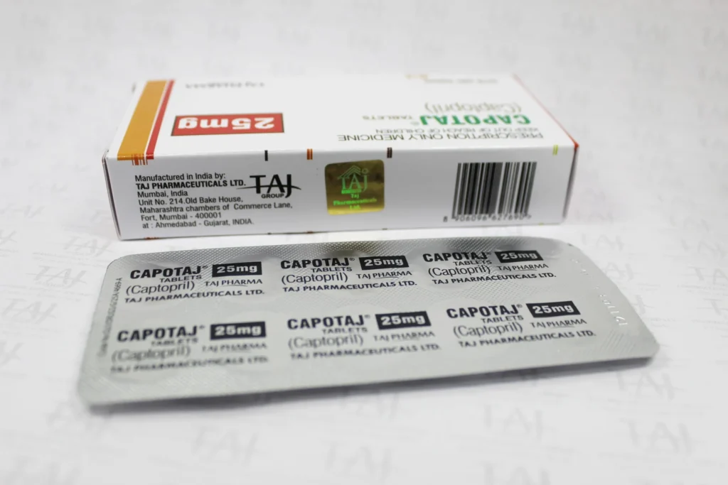 Captopril Tablets 25mg Taj-Pharma CAPTOTAJ Taj Pharmaceutical Mumbai