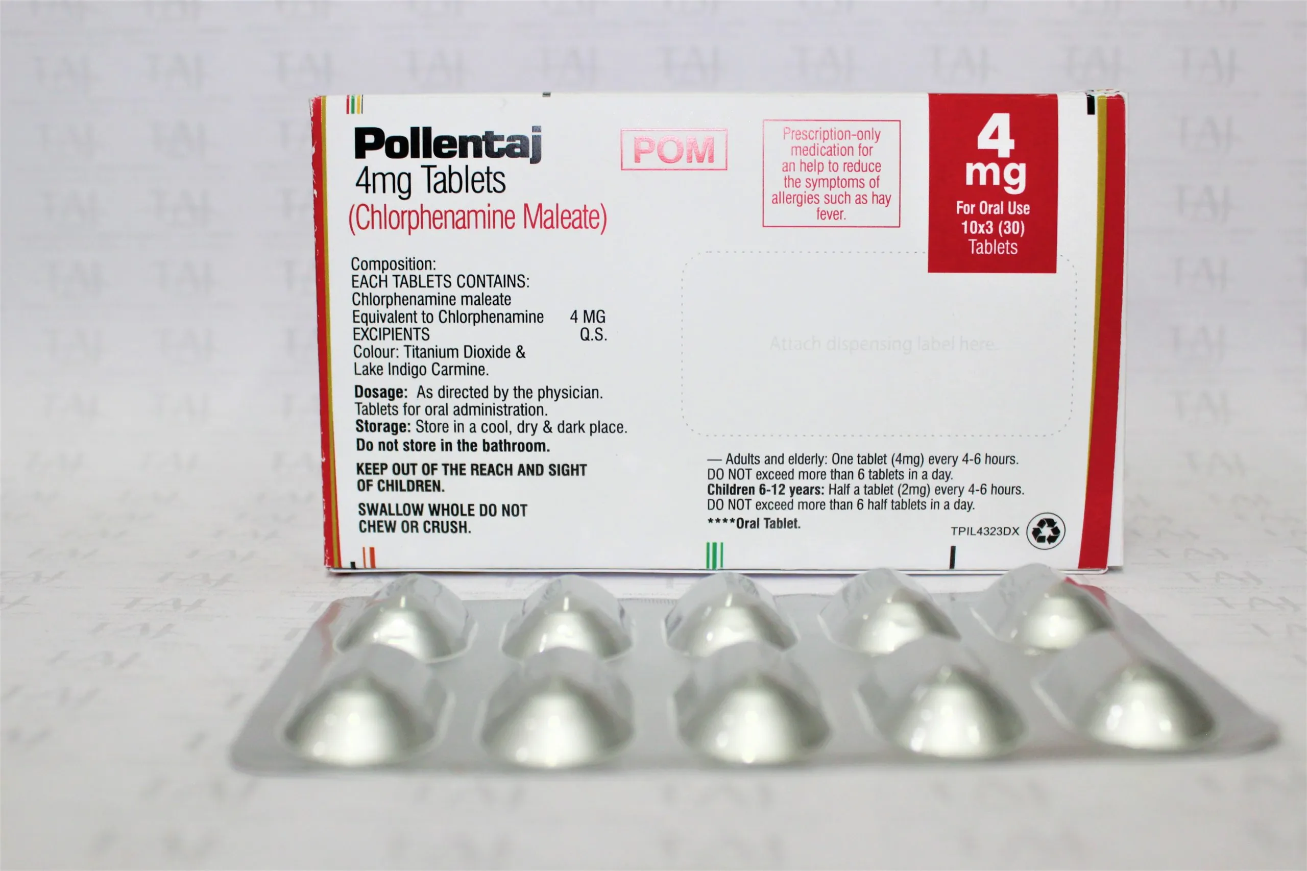 Chlorpheniramine maleate Tablets 4mg Manufacturers Suppliers Dealers
