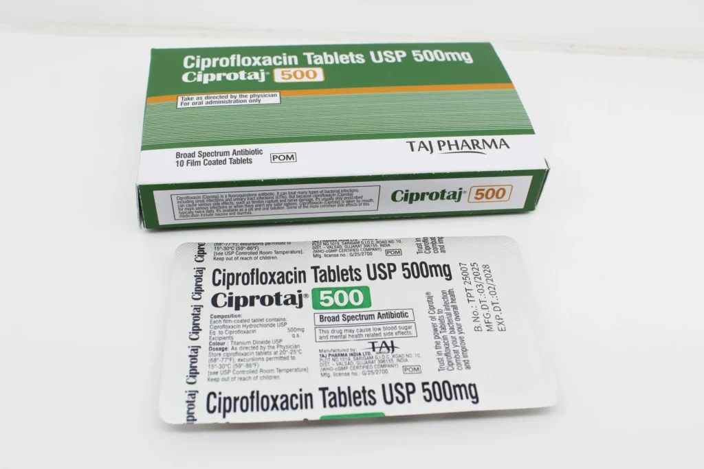 Ciprofloxacin Tablets 500mg (Ciprotaj) Taj Pharmaceuticals