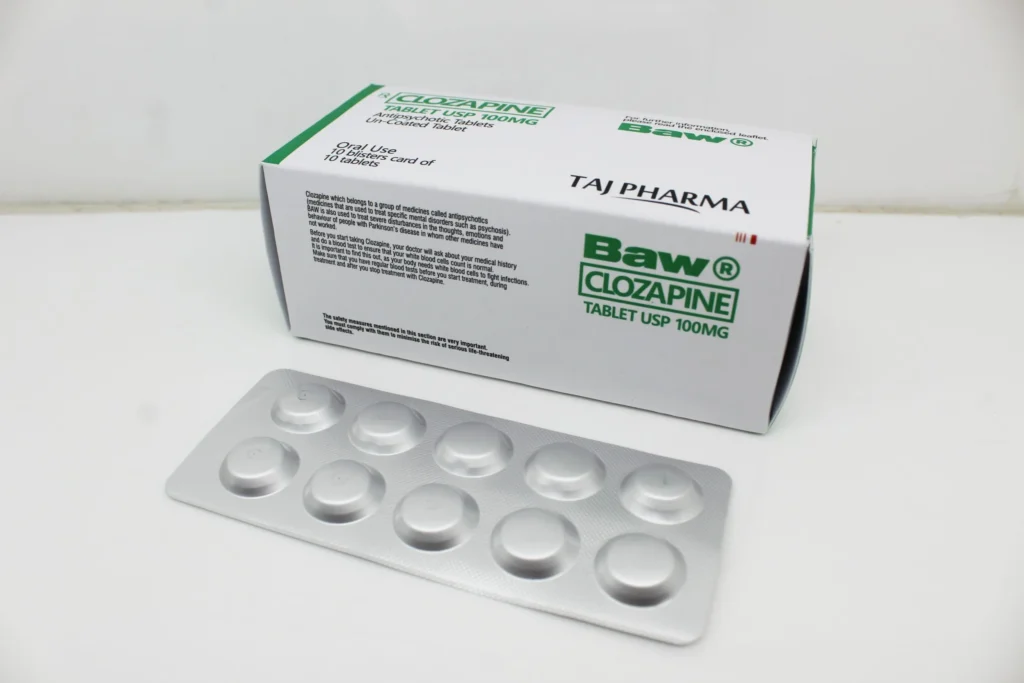 Clozapine 100mg Tablets Taj Pharmaceuticals