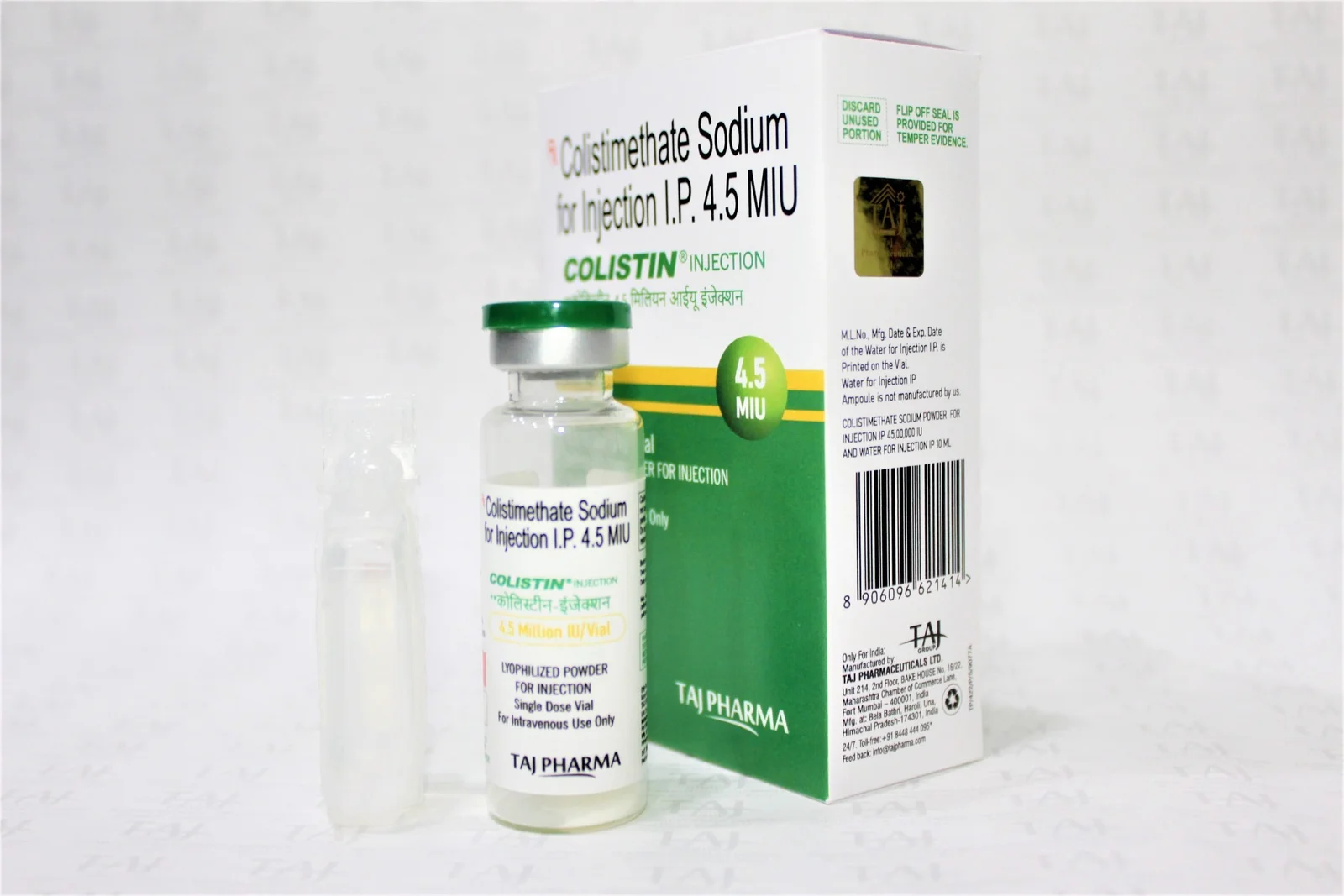 Colistimethate Sodium for Injection IP 4.5 MIU Online India