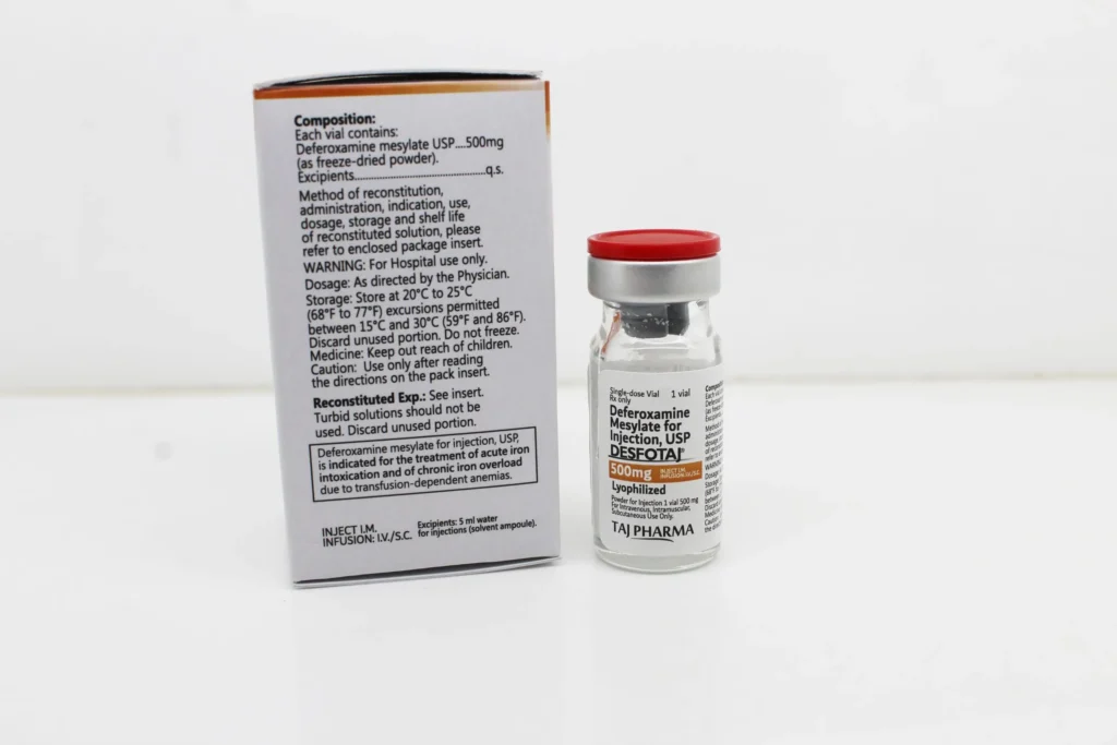 Deferoxamine Mesylate for Injection 500mg Manufacturers India Pioneer Exporters