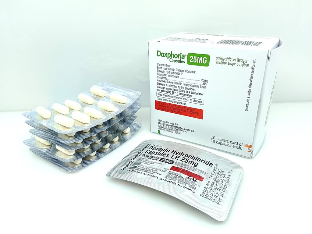 Doxepin Hydrochloride Capsules I.P. 25mg Supplier PAN India