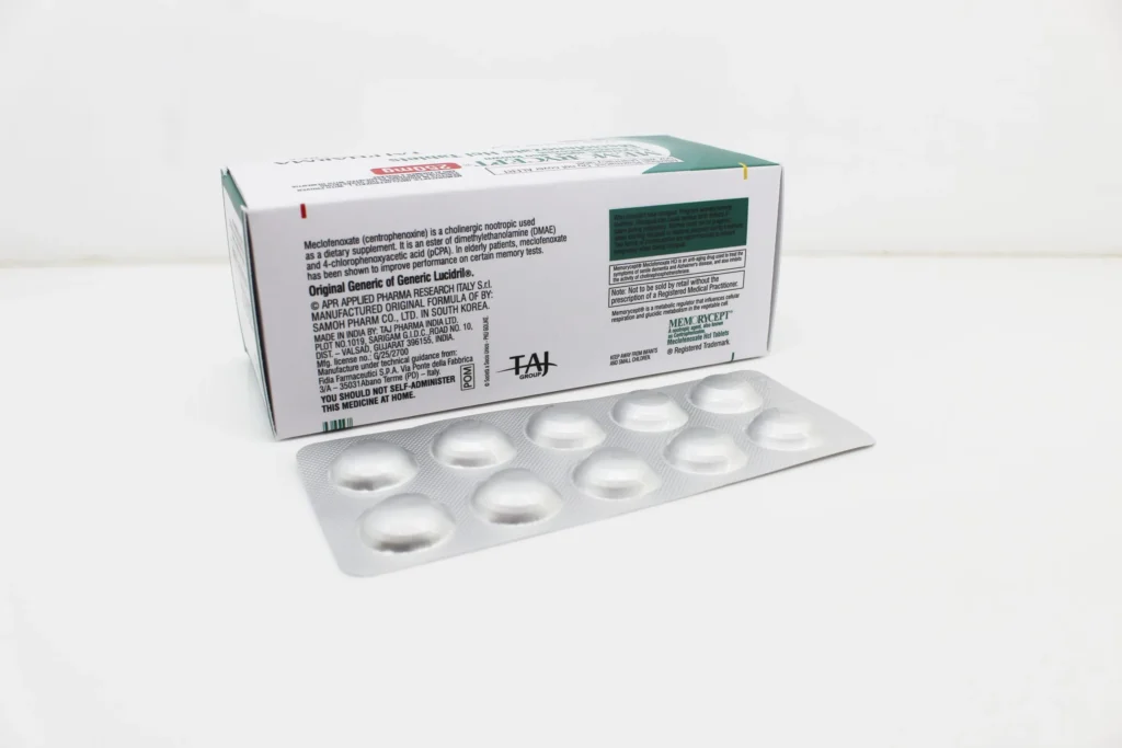 Meclofenoxate Tablets 250mg Manufacturers Exporters