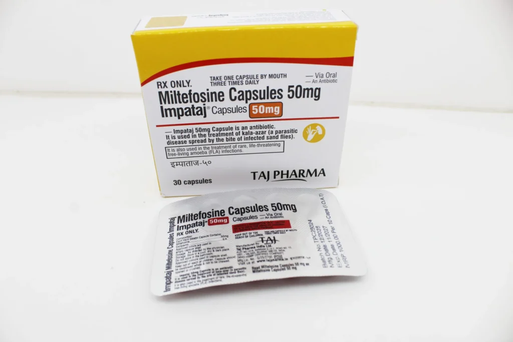 Miltefosine 50mg capsules Manufacturer Suppliers in India