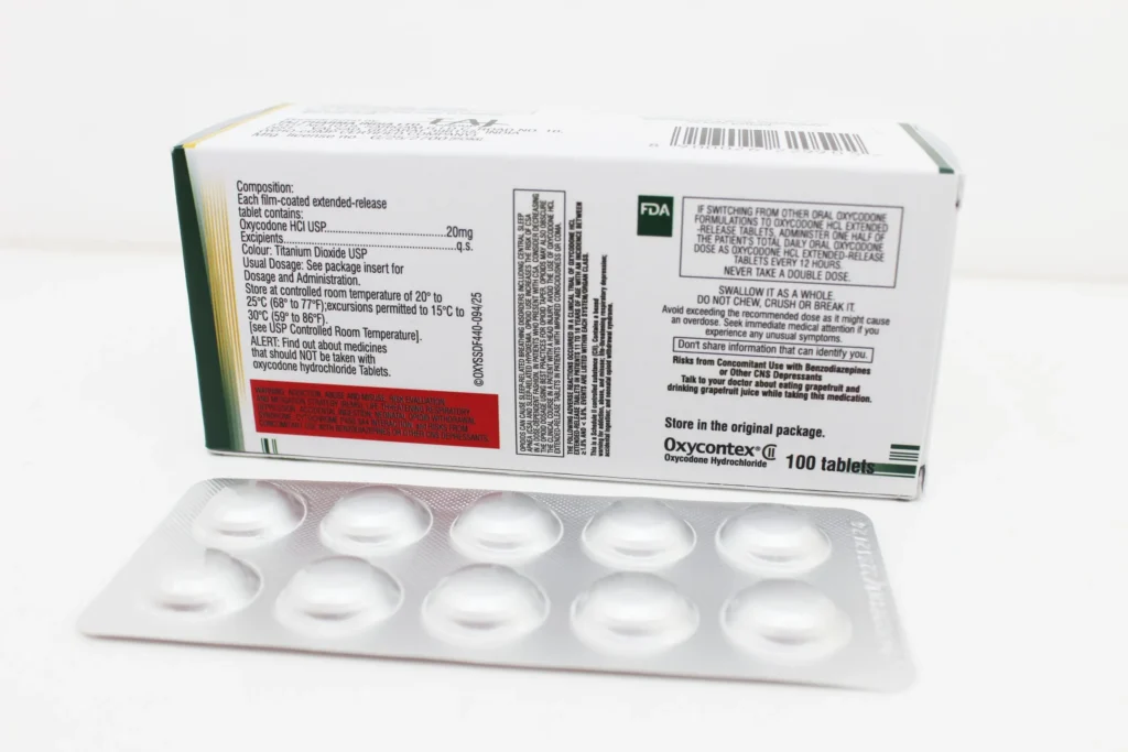 Oxycodone Hydrochloride 20mg Tablets Manufacturer from Mumbai