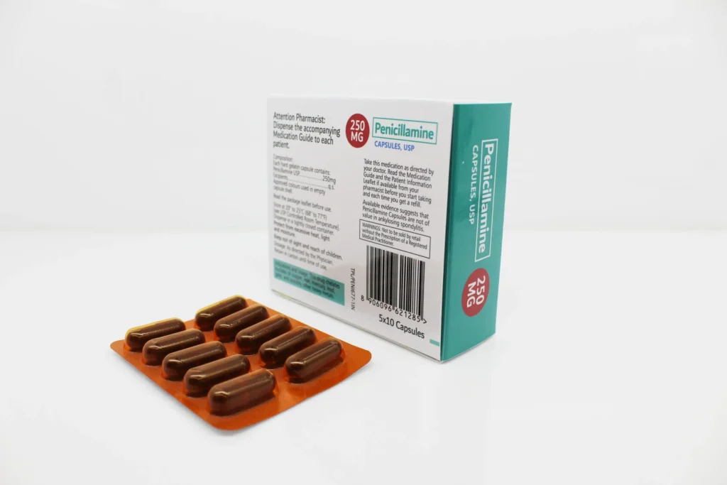 Penicillamine 250mg Capsules Third Party Manufacturing