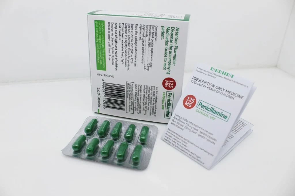 Penicillamine Capsules 125mg GMP approved