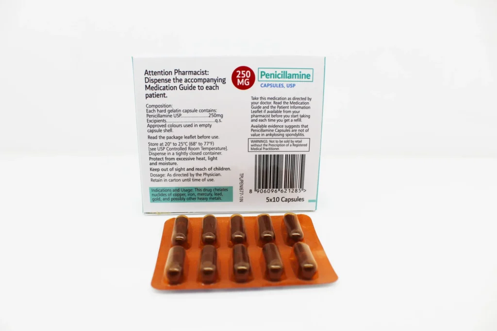 Penicillamine 250mg Capsules Exporter India