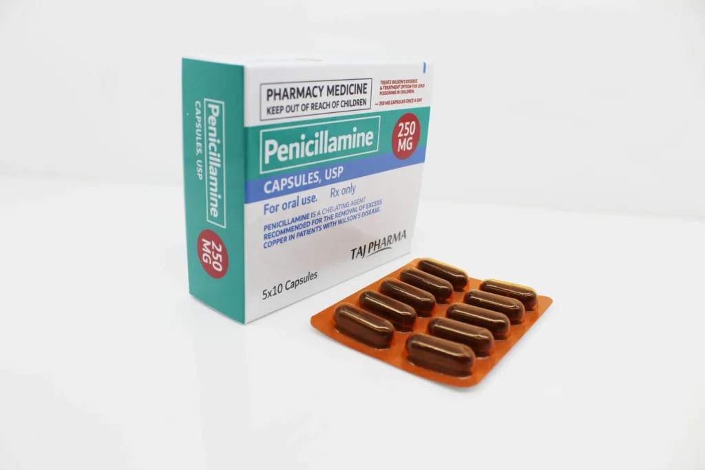 Penicillamine USP 250mg Capsules Suppliers India