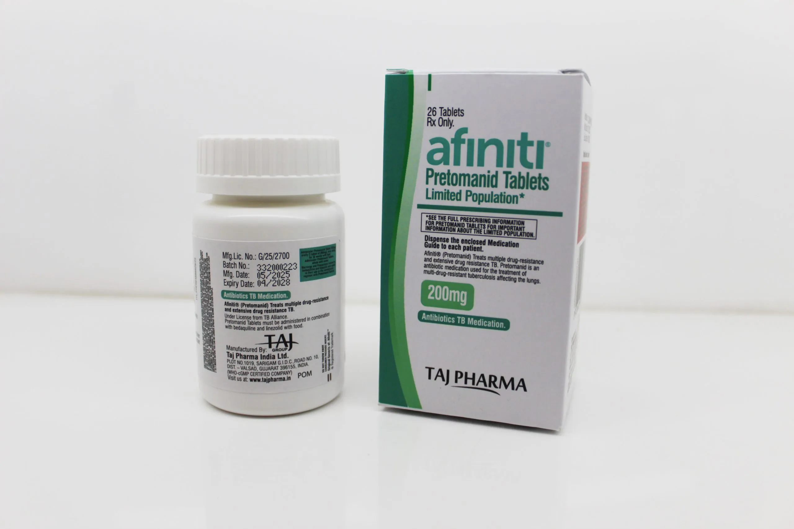 Pretomanid 200mg Tablets Suppliers Exporters-in India