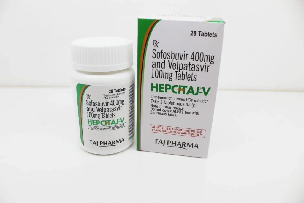 Sofosbuvir 400mg and Velpatasvir 100mg Tablets (Hepcitaj-v) Manufacturers India Pioneer Exporters