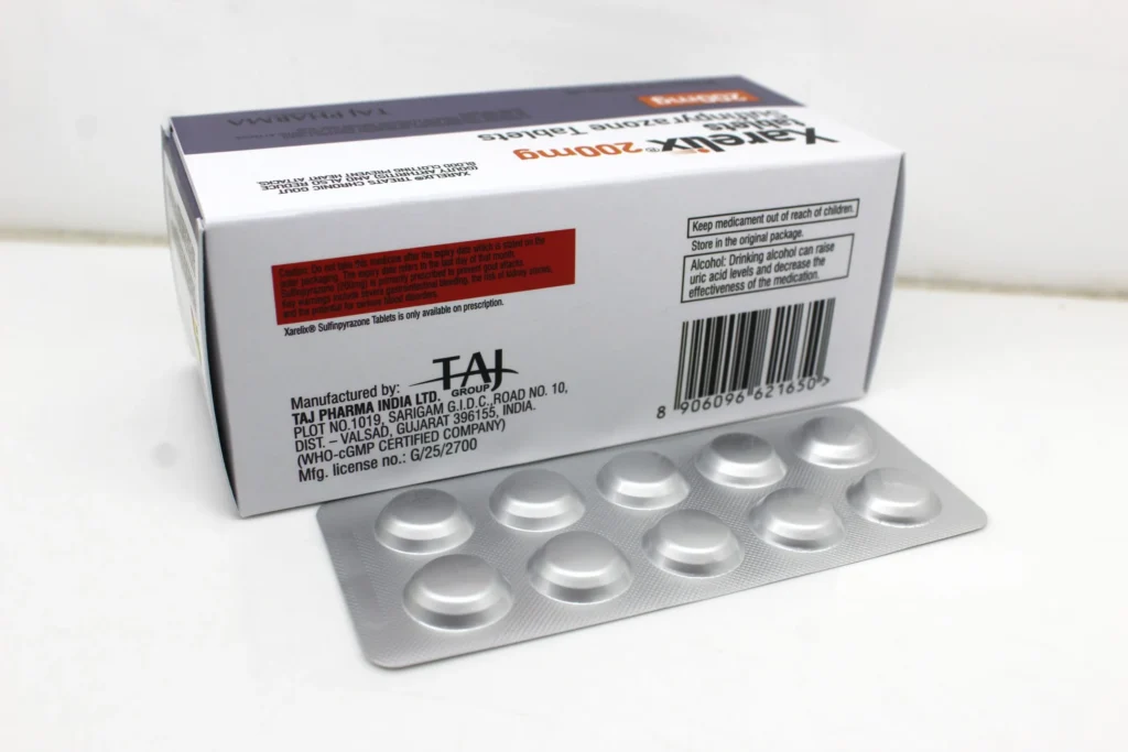 Sulfinpyrazone Tablet 200mg Manufacturer Vapi Gujarat