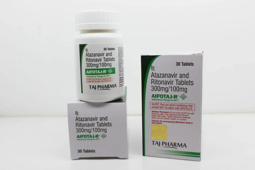 Atazanavir 300mg and Ritonavir 100mg Tablets from India