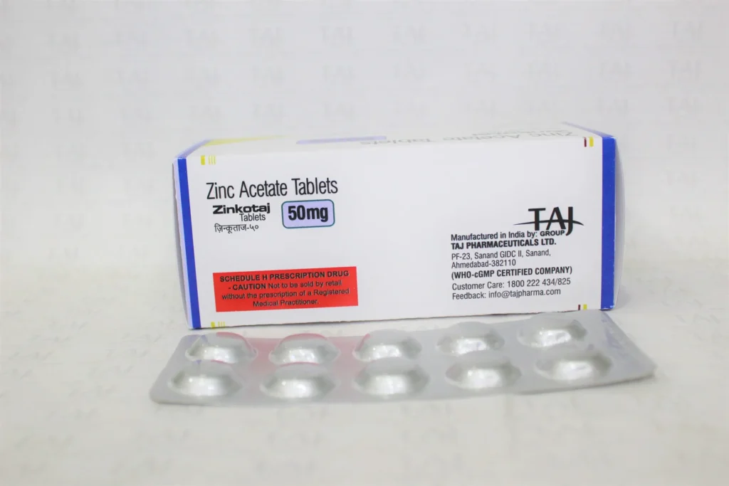 Zinc acetate Tablets 50mg Manufacturers Suppliers Exporters Dealers in India