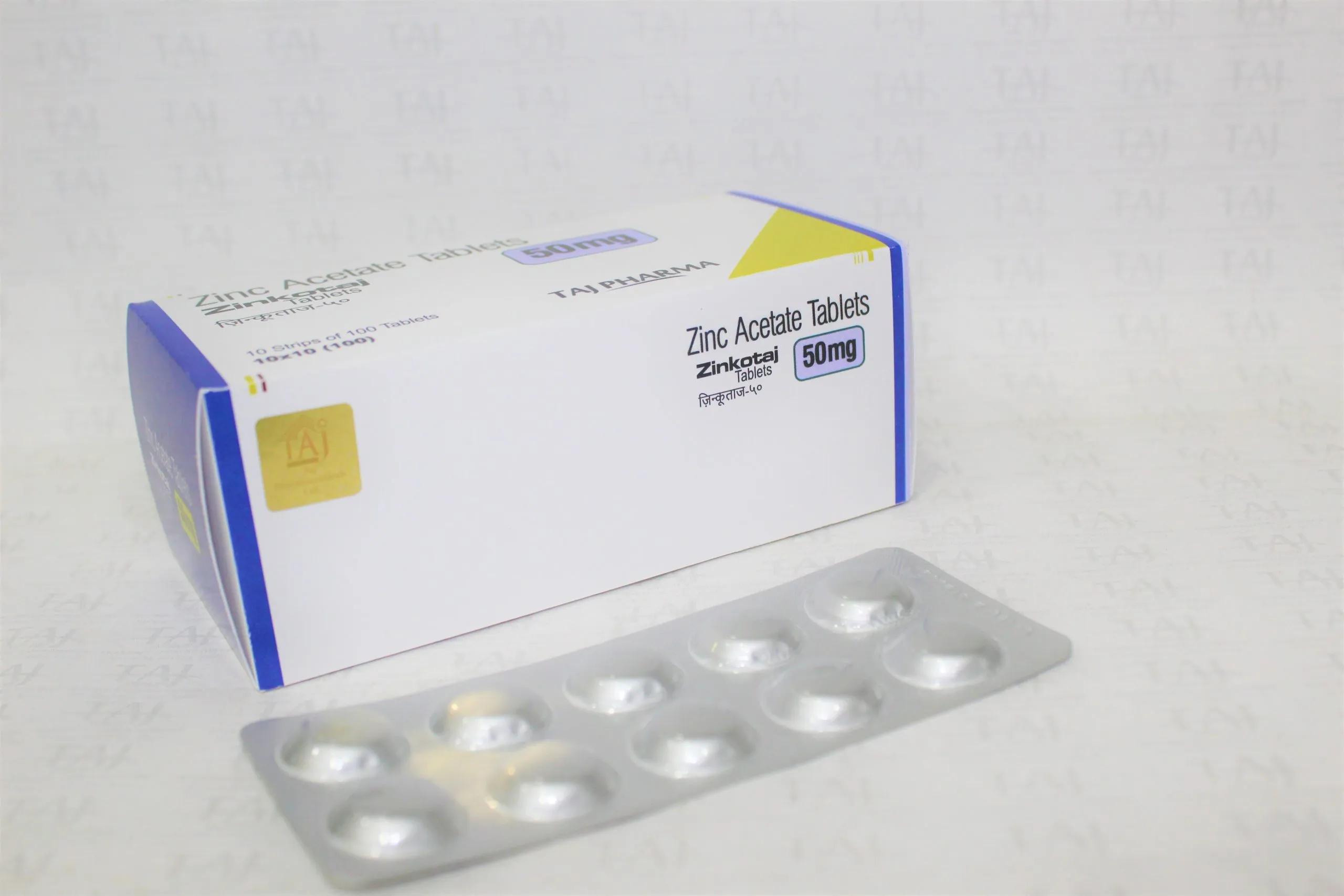 Zinc acetate Tablets 50mg exporters manufacturing companies from India