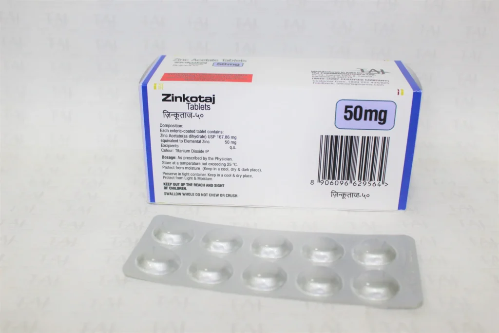 Zinc acetate Tablets 50mg retailers and traders in India
