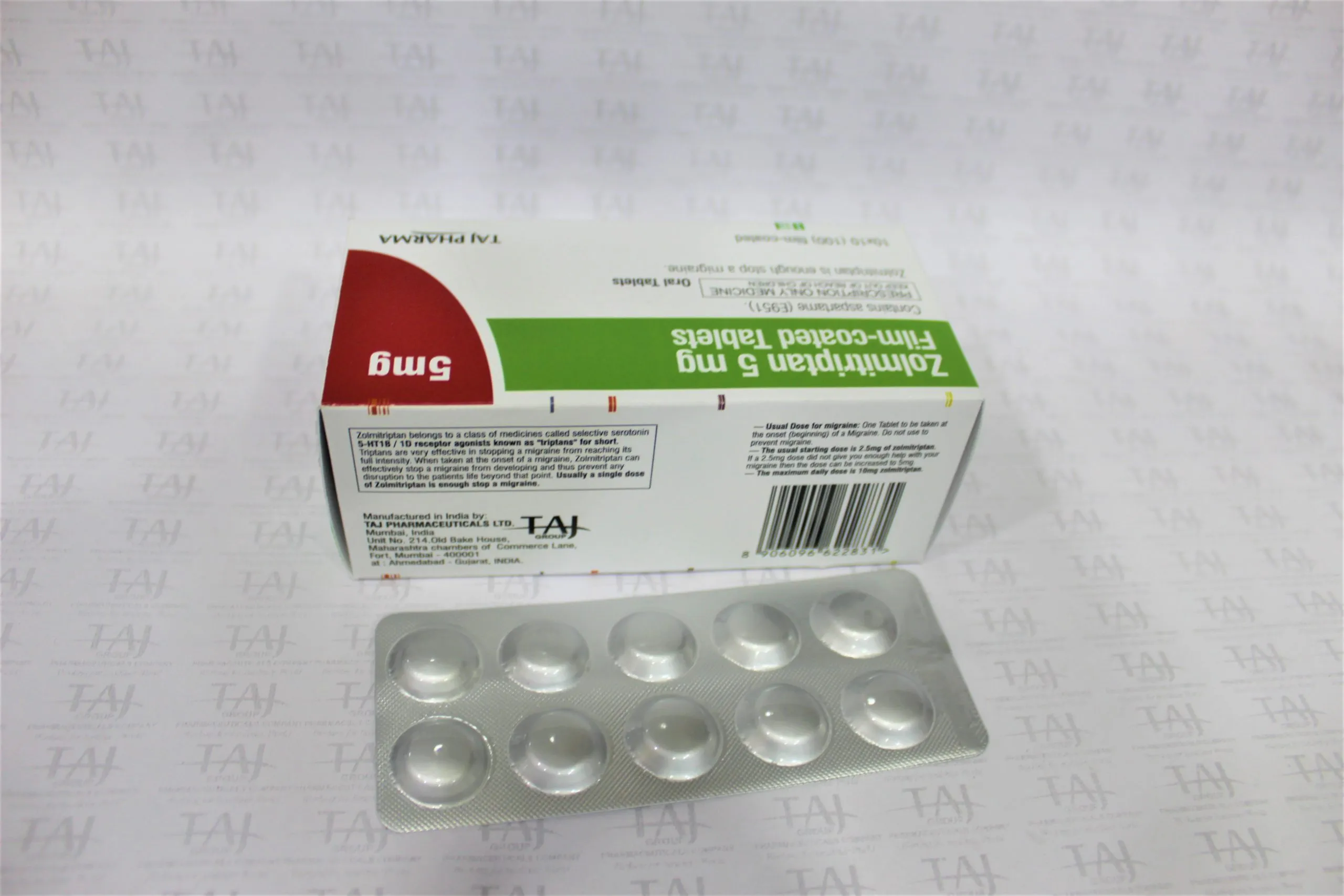 Zolmitriptan Tablets 5mg manufacturing companies from India