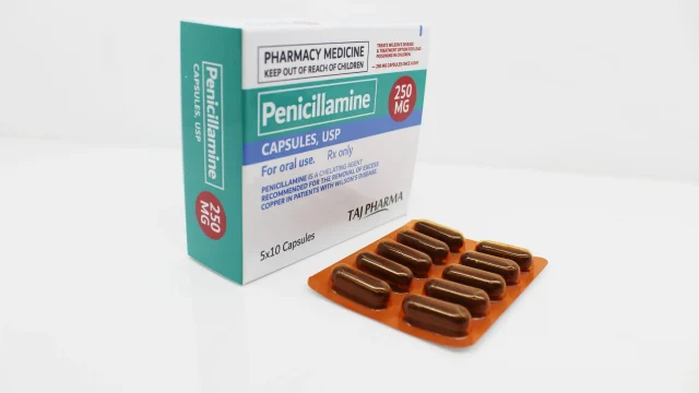 Penicillamine USP 250mg Capsules Manufacturers India, Suppliers