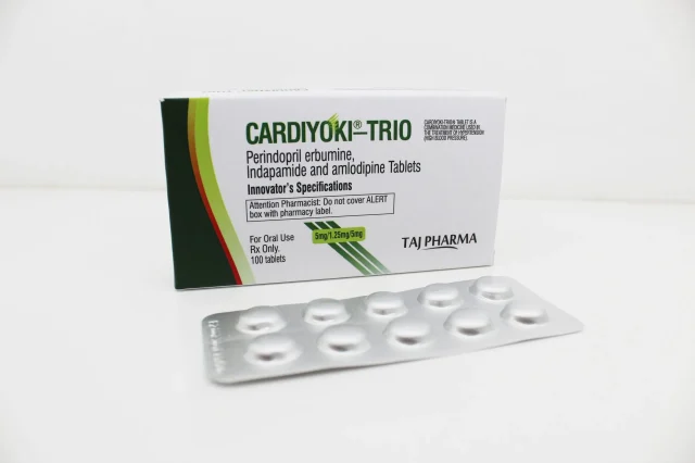 Perindopril erbumine 5mg, Indapamide 1.25mg, Amlodipine 5mg Tablets