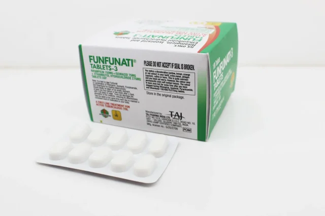 Rifampicin + Isoniazid + Ethambutol Hydrochloride Tablets   150mg+75mg+275mg