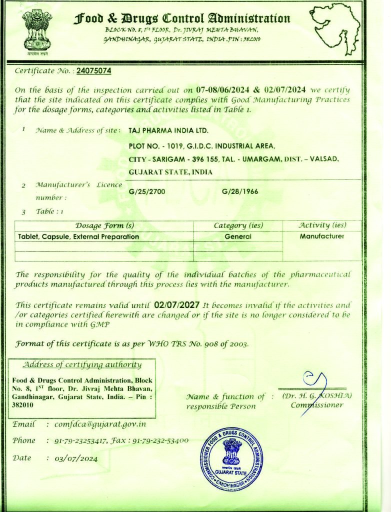 who-gmp Manufacturer / Supplier and PCD Pharma Franchise